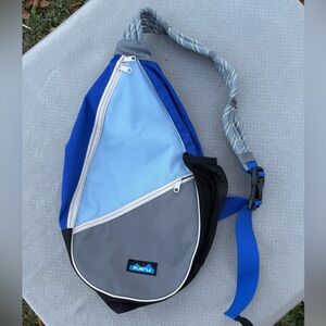 KAVU Paxton Pack Blue and Gray Rope Sling Bag